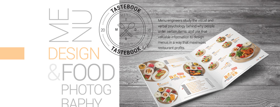 Tastebook Menu Design Photography